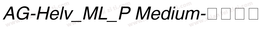 AG-Helv_ML_P Medium字体转换